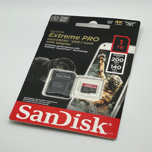 New SanDisk Extreme PRO 1TB A2 microSDXC UHS-I U3 V30 Card 4K Video